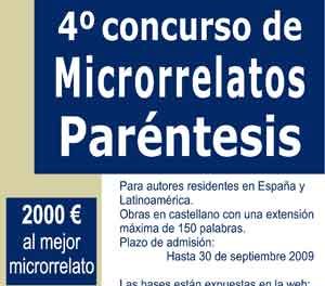 IV Concurso de Microrrelatos Paréntesis